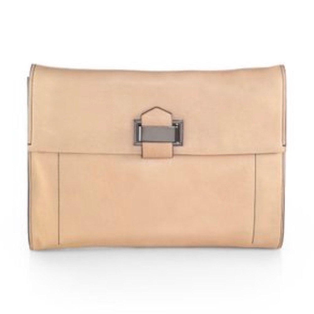 Reed Krakoff Tan Beige Leather Clutch Bag